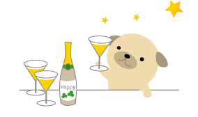 お祝いイラスト乾杯