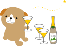 お祝いイラスト乾杯