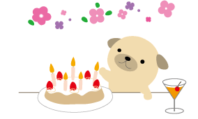 お祝いイラストケーキ