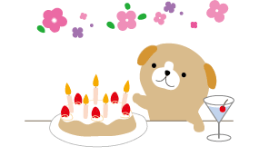 お祝いイラストケーキ