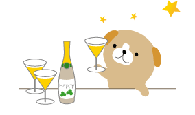 お祝いイラスト乾杯