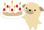 お祝いイラストケーキ