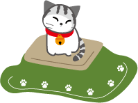 こたつと猫のイラスト